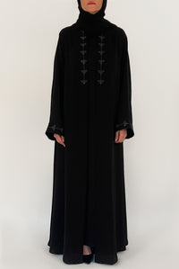 Embroidered Black Abaya