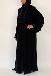 Embroidered Black Abaya