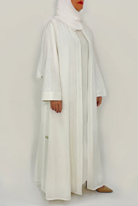 Simple White Linen Abaya