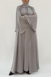 Classy Flowy Titanium Colored Abaya