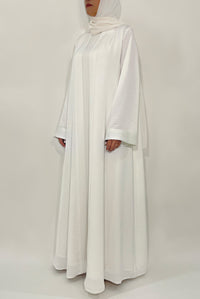 Classy Crushed White Abaya
