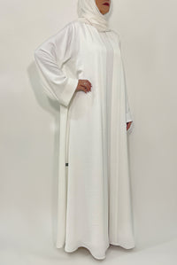 Classy Crushed White Abaya