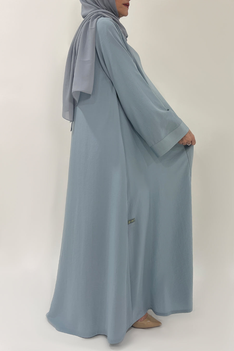 Vibrant Light Blue Colored Abaya