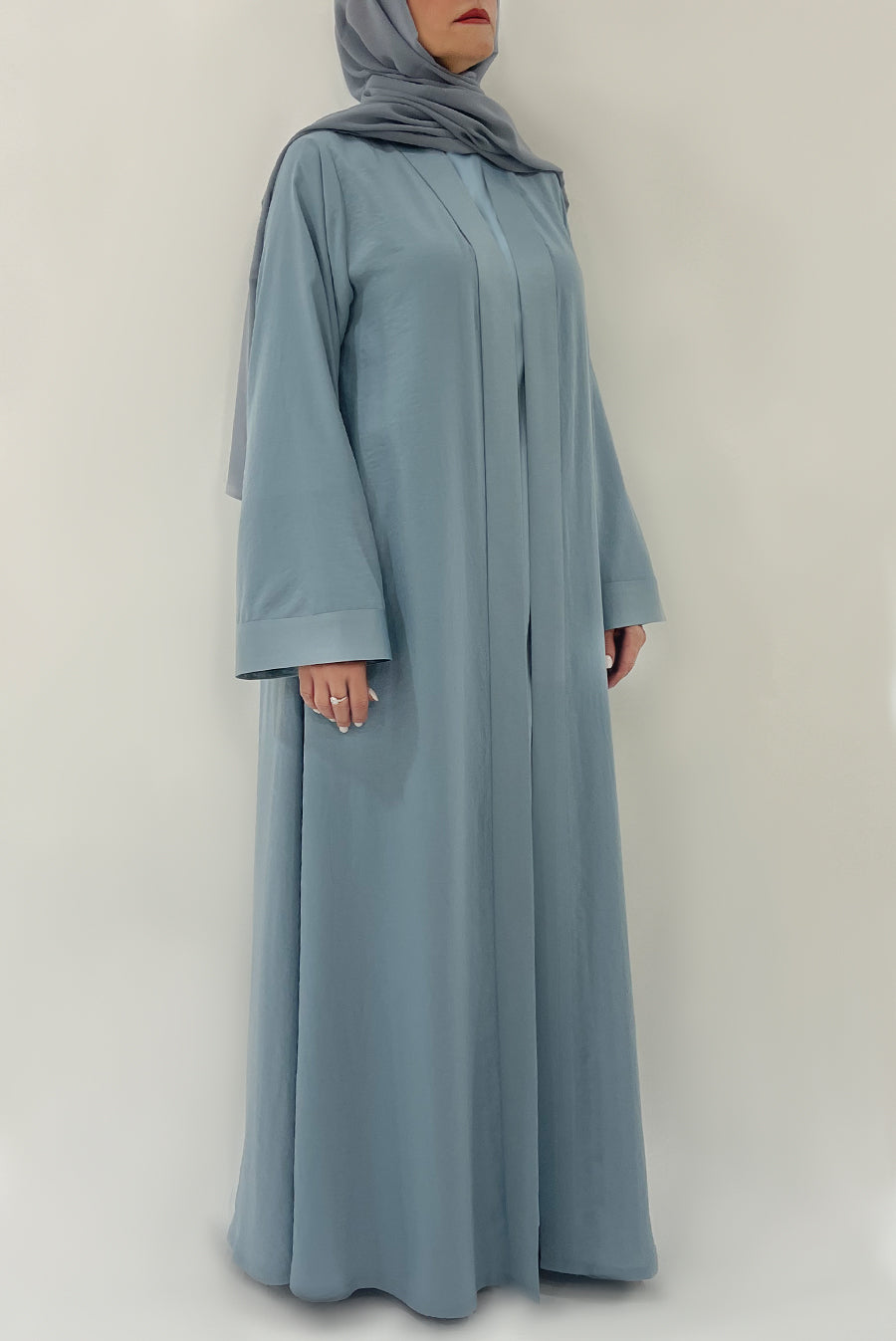 Vibrant Light Blue Colored Abaya