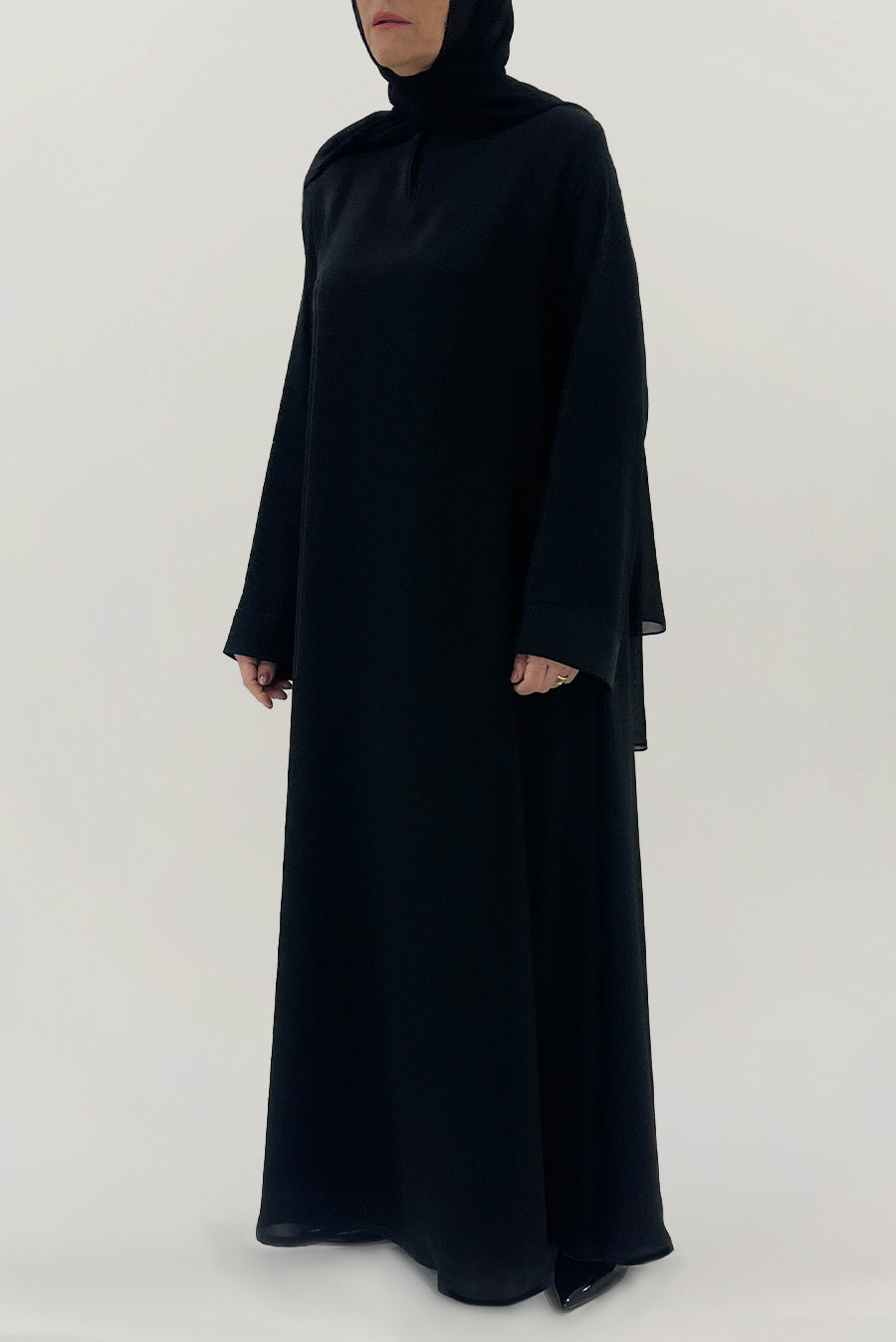 Black Closed Umrah Abaya