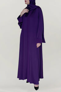 Stylish Dark Purple Silk Abaya