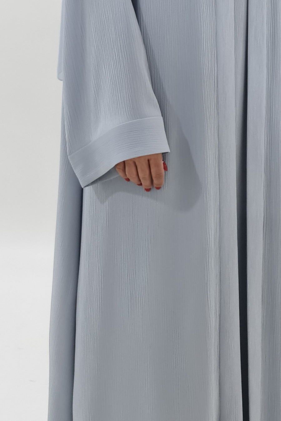 Textured Baby Grey Colored Abaya