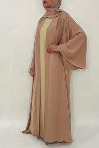 Modest Plain Peach Colored Abaya