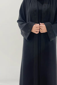 Flowy Embroidered Black Abaya