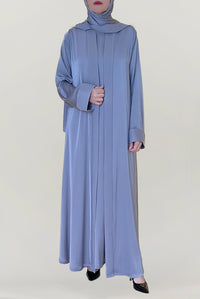 Beautiful Light Grey Silk Abaya