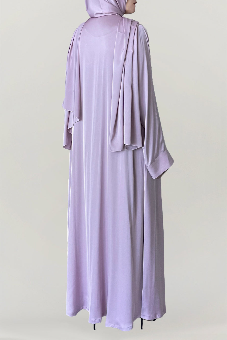 Timeless Lavender Silk Abaya