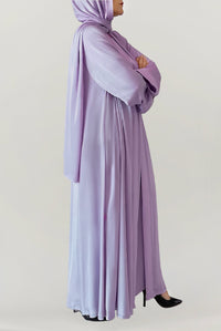 Timeless Lavender Silk Abaya