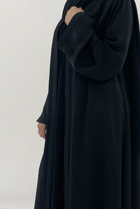 Plain Cuffed Black Abaya