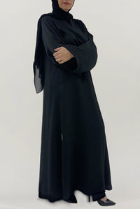 Plain Cuffed Black Abaya