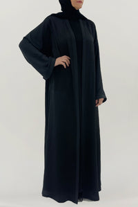Plain Cuffed Black Abaya