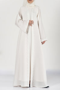 Modern Off White Abaya