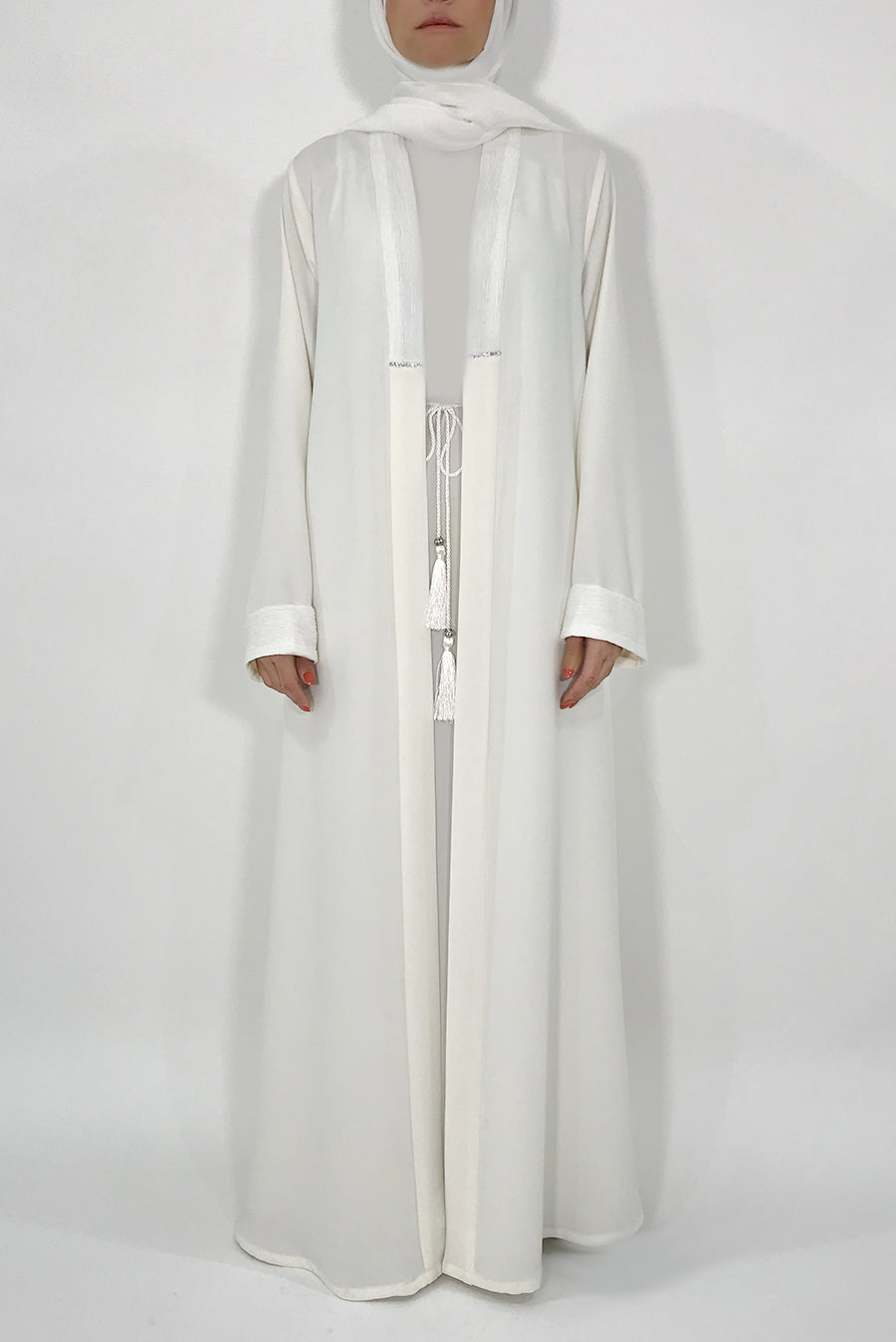 Premium Plain White Abaya
