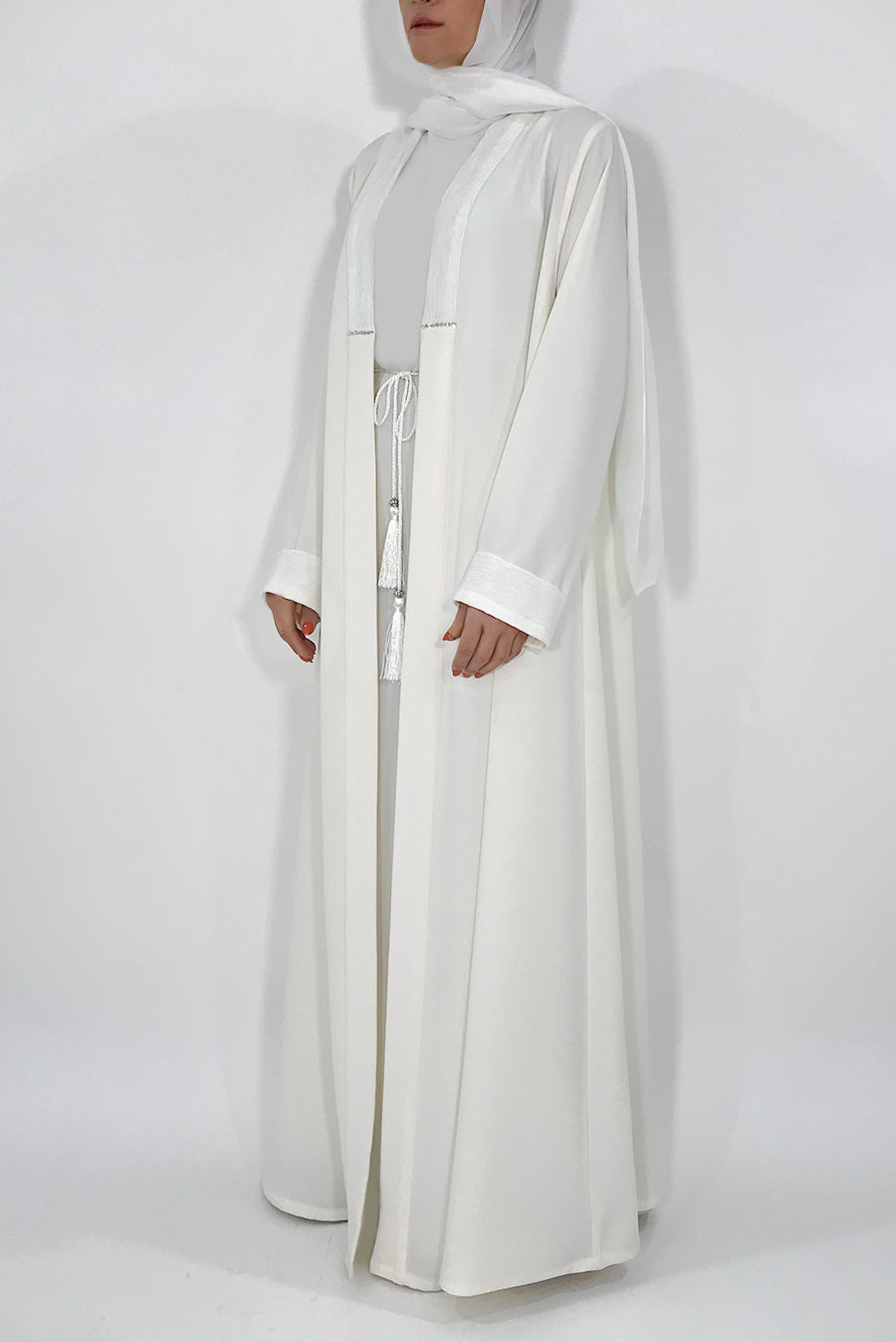 Premium Plain White Abaya