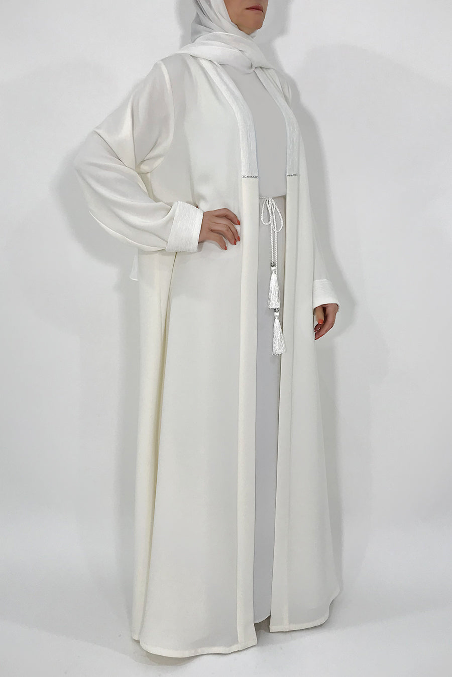 Premium Plain White Abaya