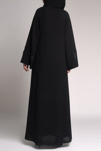 Elegant Embroidered Black Abaya