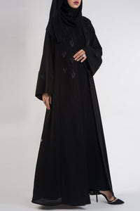 Elegant Embroidered Black Abaya