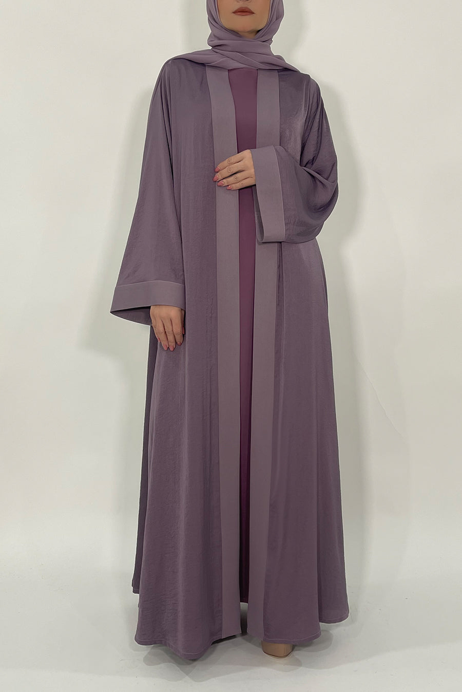 Cheerful Lilac Purple Evening Abaya