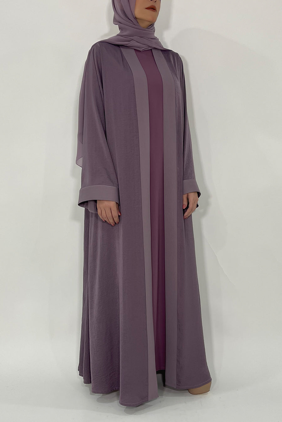 Cheerful Lilac Purple Evening Abaya