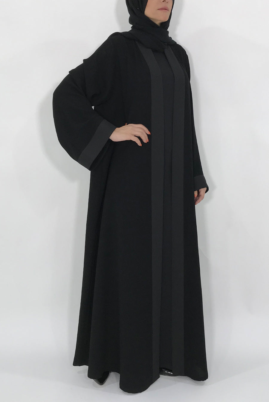 Flowy Black Umrah Abaya