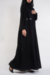 royal black abaya - thowby - branded luxury abayas in dubai