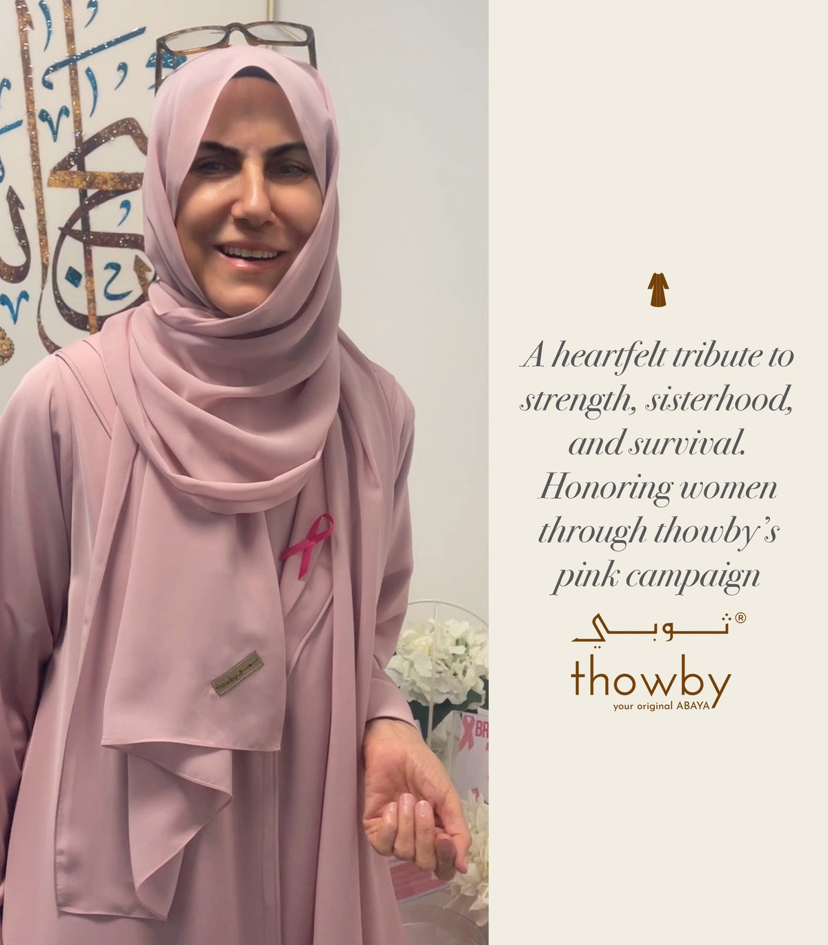 Breast cancer awareness with thowby