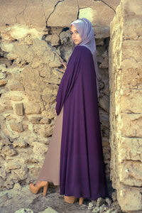 thowby colored purple abaya