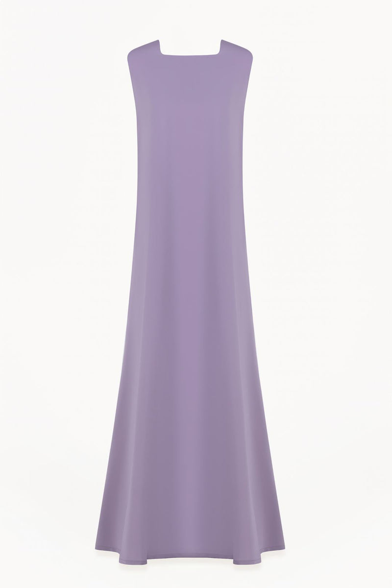 Soft mauve under-abaya dress