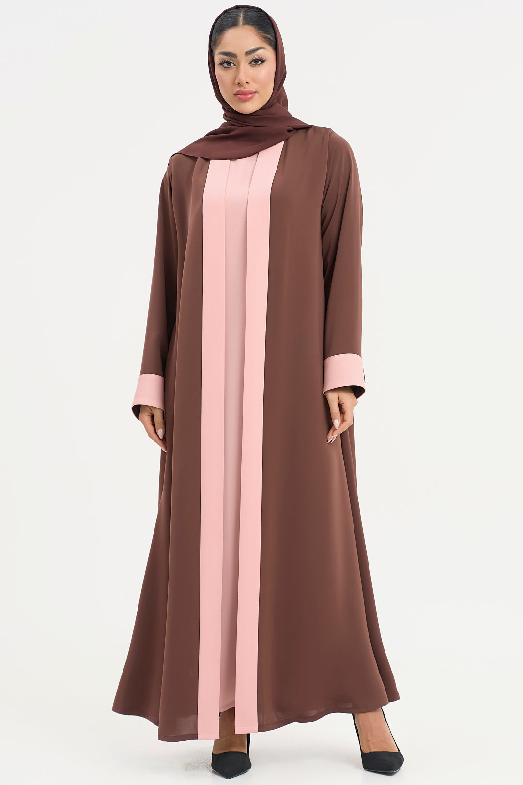 two-toned Elegant Brown Colored Abaya