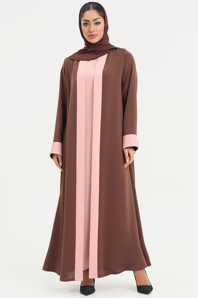 two-toned Elegant Brown Colored Abaya
