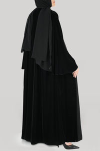 Black Velvet Winter Abaya