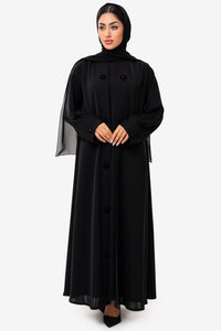 Luxurious Premium Black Embroidered Abaya