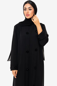 Luxurious Premium Black Embroidered Abaya