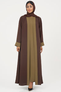 A two-toned elegant Brown Colored Abaya