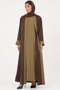 A two-toned elegant Brown Colored Abaya