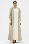 Two-toned Beige Colored Abaya