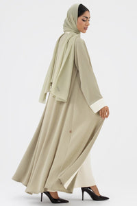 Two-toned Beige Colored Abaya