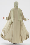 Two-toned Beige Colored Abaya
