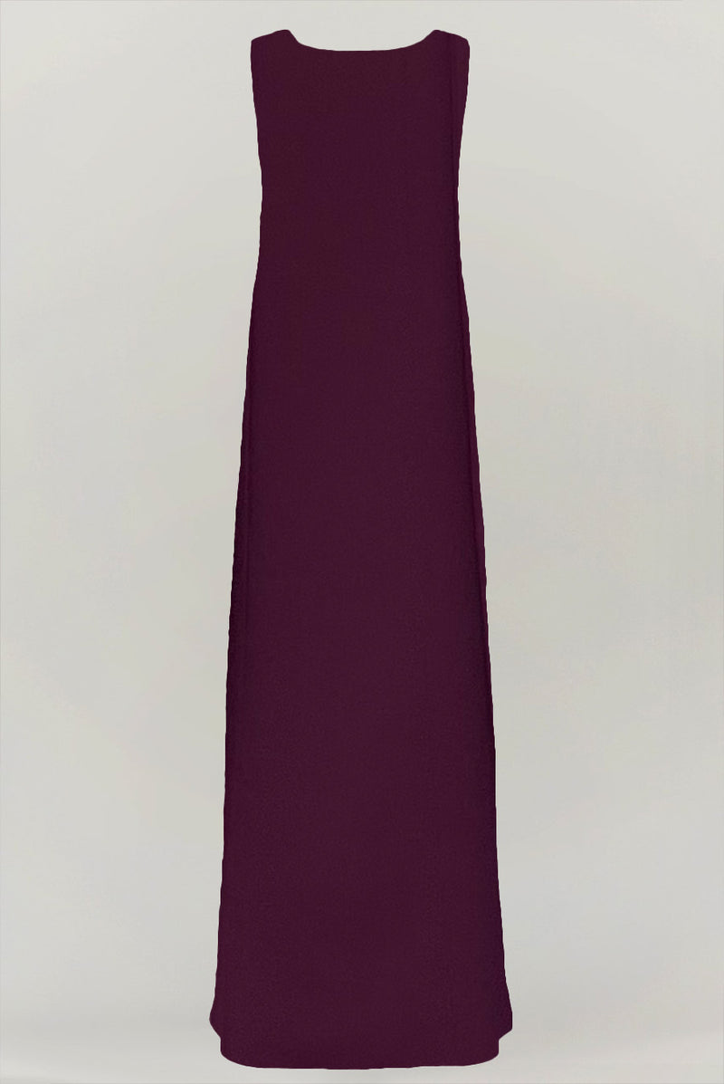 Luxurious burgundy under Abaya dress