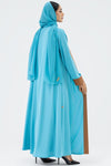 Two-toned Aqua Blue Colored Abaya