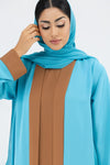 Two-toned Aqua Blue Colored Abaya