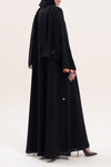 Stylish Vibrant Details Black Abaya