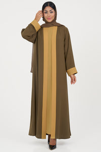 Color Combo Classy Dark Olive Colored Abaya