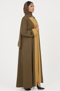 Color Combo Classy Dark Olive Colored Abaya