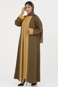 Color Combo Classy Dark Olive Colored Abaya