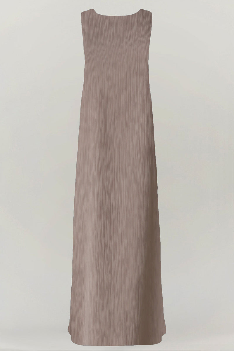 Luxury Crushed Beige under Abaya dress